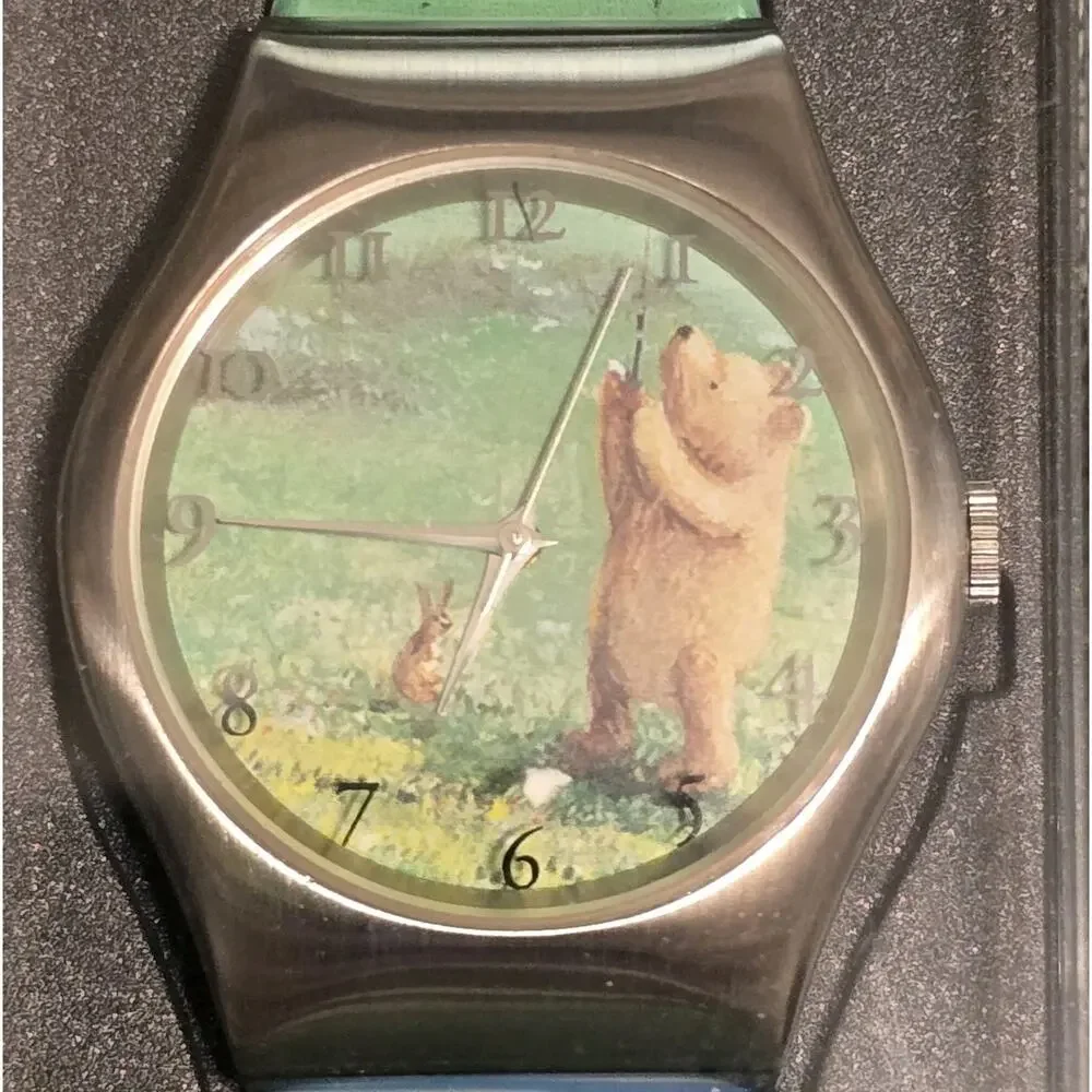 Rare Vintage LAKS Winnie The Pooh Flying A Kite Limited Edition Watch With Case